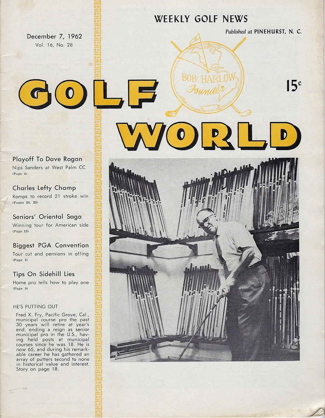 Fred Fry Golf World Cover