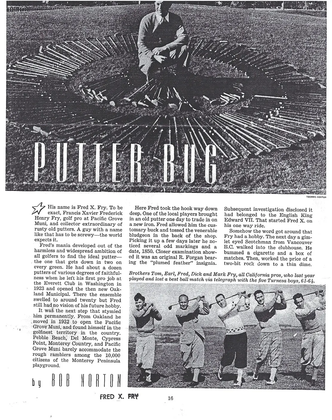 Fred Fry Putter bug page 1